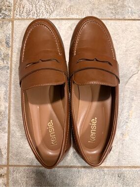 Kensie Brown Slip-On Penny Loafers
